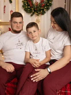Piżama męska z nadrukiem choinki Wesołych Świąt