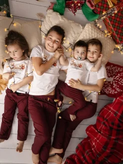 Piżama męska z nadrukiem rodziny misiów