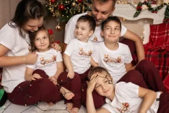 Piżama męska z nadrukiem rodziny misiów