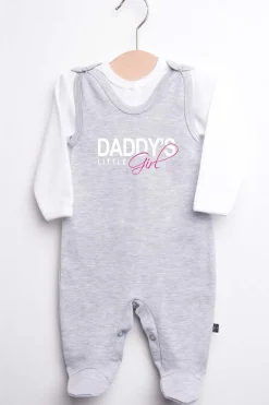Śpiochy niemowlęce dla dziewczynki daddy’s little girl + kaftanik