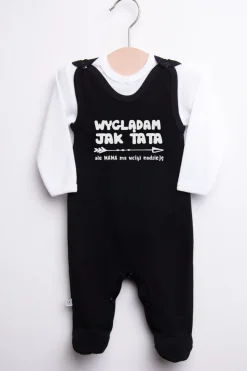 Śpiochy z nadrukiem wyglądam jak tata + kaftanik