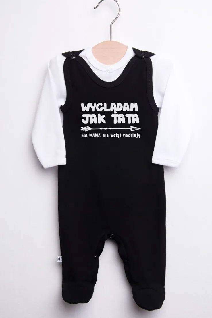 Śpiochy z nadrukiem wyglądam jak tata + kaftanik