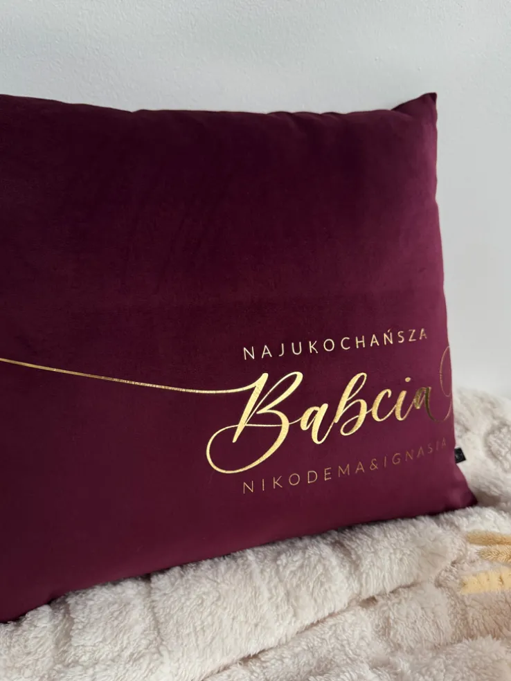 Poduszka welurowa najukochańsza Babcia na świecie