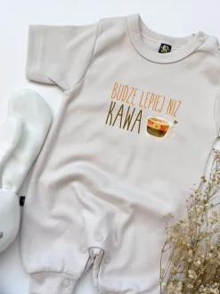 Rampers niemowlęcy z nadrukiem Kawy