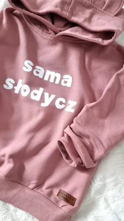 Różowa bluza z kapturem i uszami misia- sama słodycz
