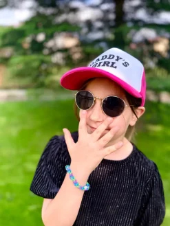 Różowa czapka z daszkiem dla dziecka daddy’s girl