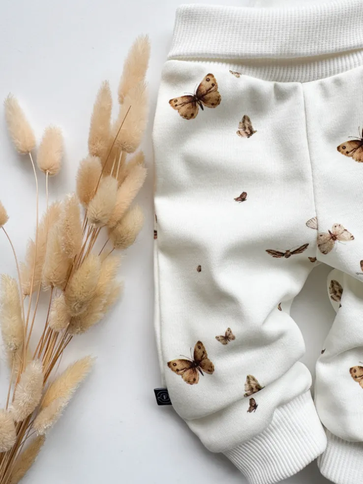 Spodnie niemowlęce boho motyle
