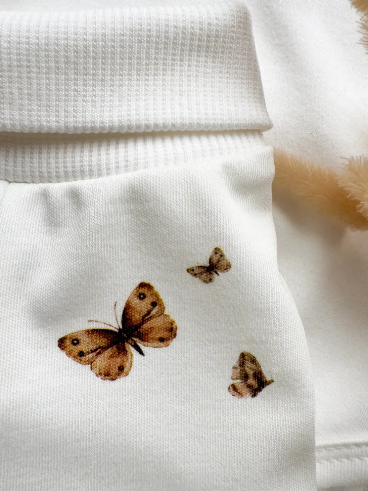 Spodnie niemowlęce boho motyle