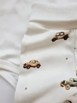 Spodnie niemowlęce vintage auta