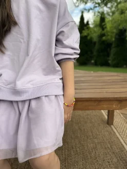 Sukienka dla dziewczynki z tiulem liliowa