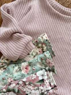 Sweter dziecięcy bawełniany brudny róż
