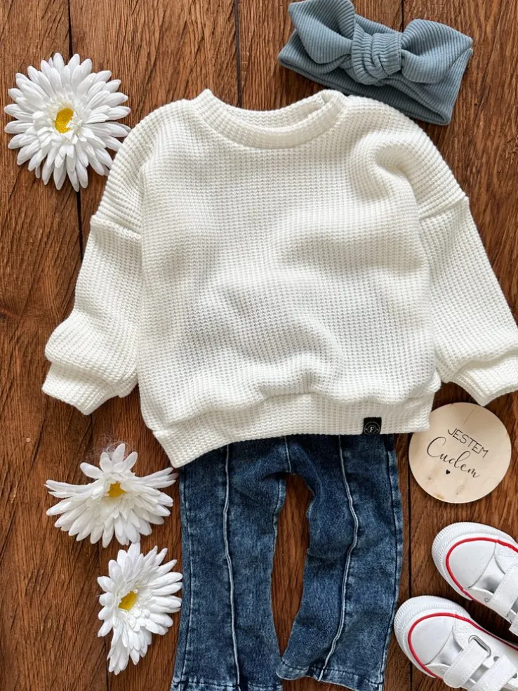 Sweter dziecięcy ecru