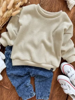 Sweter dziecięcy jasny beż