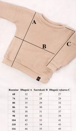 Sweter dziecięcy kawowy