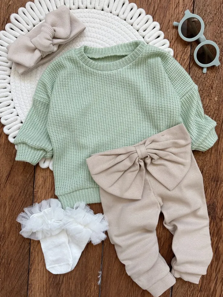 Sweter dziecięcy pistacjowy