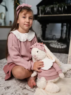 Sweter dziecięcy pudrowy róż