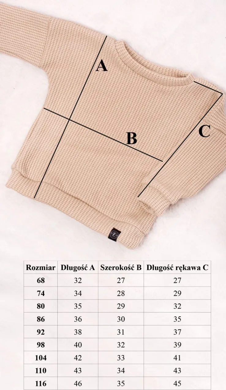 Sweter dziecięcy pudrowy róż