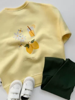 Żółta bluza dziecięca Summer Vibes czas na psoty