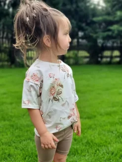 T-shirt dziecięcy delikatne kwiaty