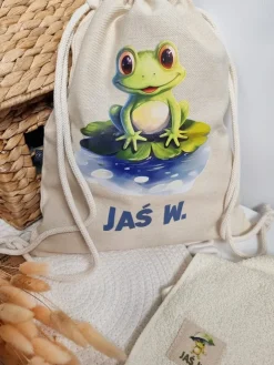 Worek dla dziecka żabka na liściu