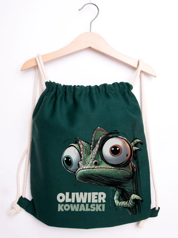 Worek dla dziecka kameleon + imię