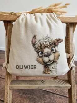 Worek dla dziecka lama mały przedszkolak + imię