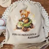 Worek dla dziecka misio w zielonym aucie + imię