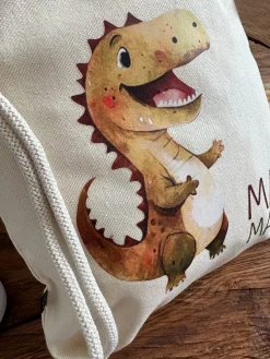 Worek dla dziecka z nadrukiem wesołego dinozaura