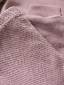 Wrzosowy zestaw getry prążek i bluza z nadrukiem Ł❤buziara
