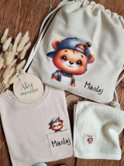 Zestaw do przedszkola 3el. misio uczeń w czapeczce