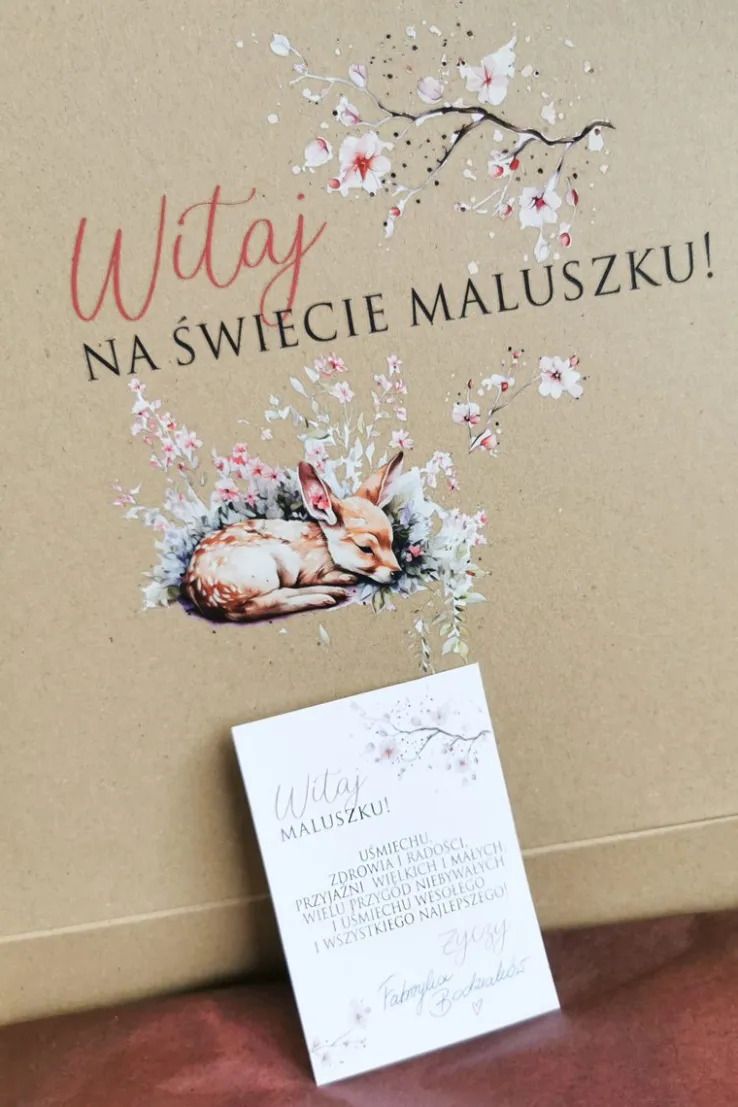 Zestaw wyprawkowy dla niemowlaka sarenka
